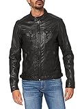 Oakwood Herren Jacke Echtleder 60901, Noir (Noir), Medium