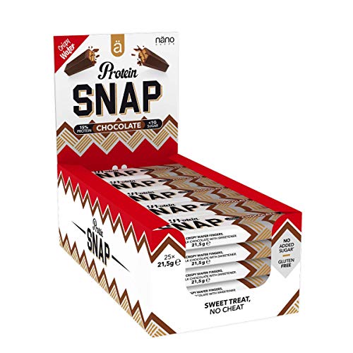 Nanosupps Protein SNAP Protein BarHIGH PROTEIN - Proteinriegel Muskelaufbau Diät - LOW SUGAR Fitnessriegel - Leckerer Crunchy Eiweißriegel Snack - Ohne Zuckerzusatz - 25 Snaps pro Box