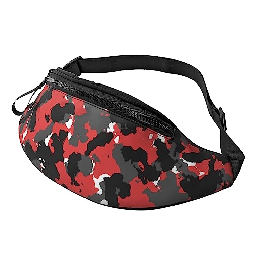 HSJFS Hüfttasche mit lustigem Totenkopf-Aufdruck, verstellbarer Gürtel, lässige Brusttasche, camouflage, Einheitsgröße