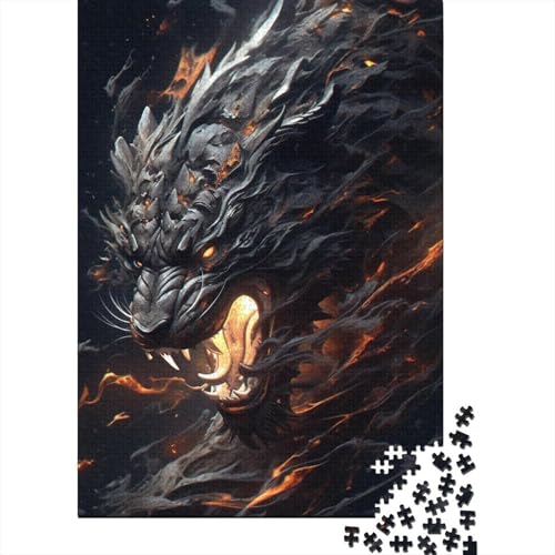 Lava Night Tigers Holzpuzzle für Erwachsene, Puzzlespielzeug, 1000 Puzzles für Erwachsene, 1000 Teile, interessante Puzzles zur Stressreduzierung (Größe 75x50cm)