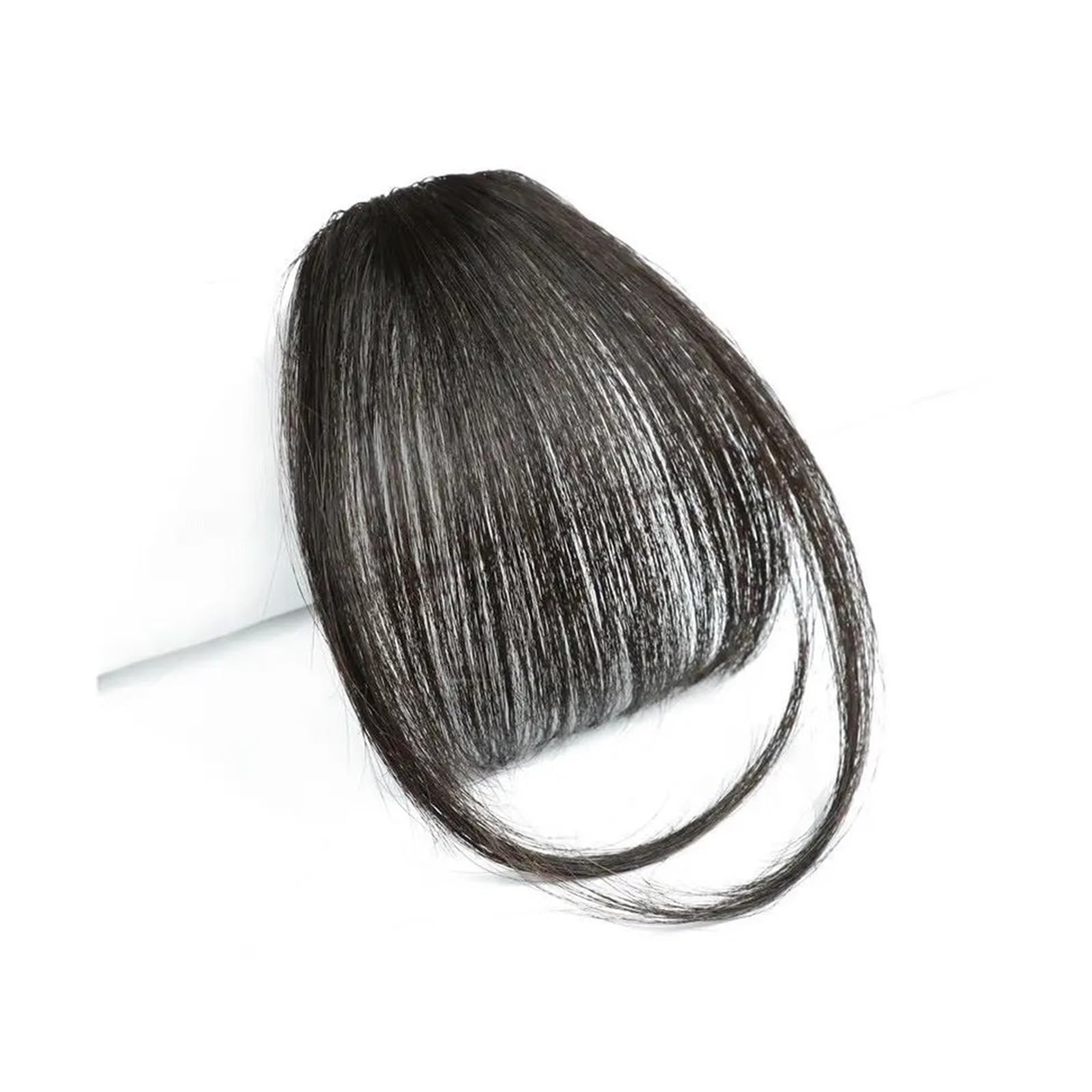 Pony Extension für Damen Synthetische Air Bangs Haarteil Frauen Mini Fake Bangs Schwarz Braun Haarteil Verlängerung for Mädchen Fringe Bangs(18-4)