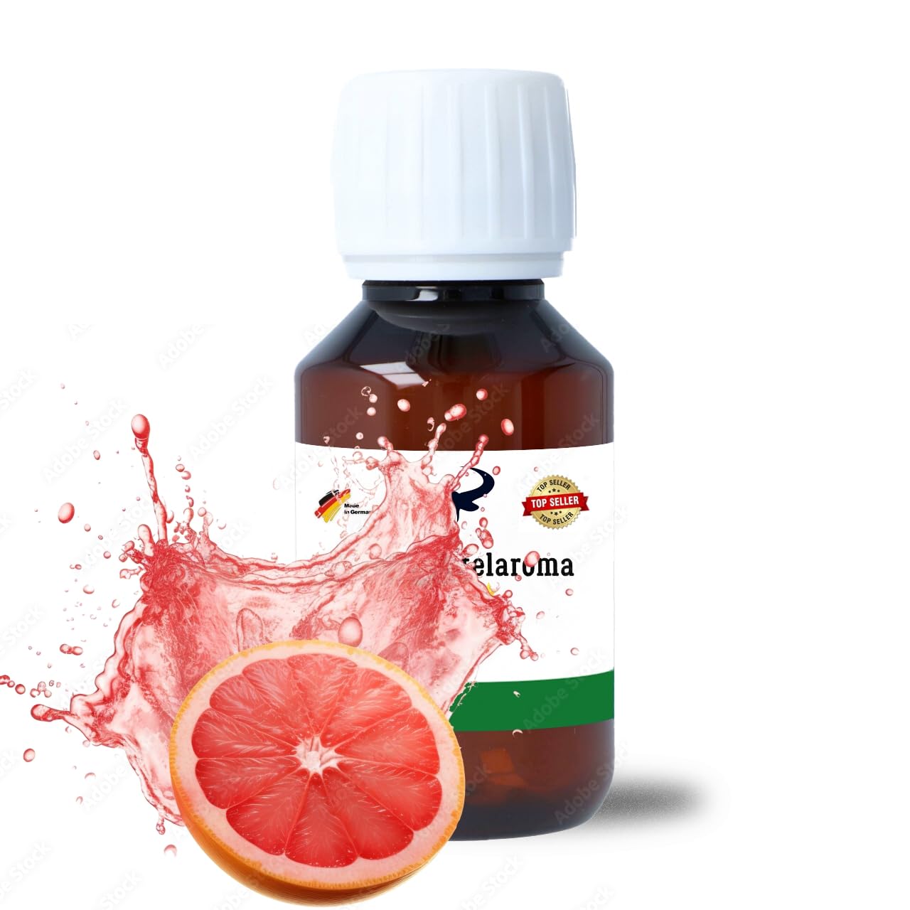 Grapefruit Konzentrat Drops hochkonzentriertes Aroma Lebensmittelaroma Intensives Aroma zum Backen in Lebensmitteln & Getränken, für Diffuser Vernebler Nebelmaschinen Wassersprudler uvm. (100 ml)