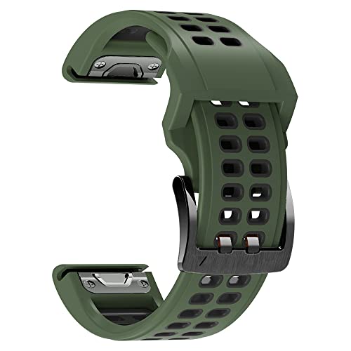 OPKDE 22 x 26 mm Smartwatch-Herrenarmband für Garmin Fenix 7, 7X, 6, 6X, Pro, 5X, 5 Plus, Epix, Schnellverschluss, offizielles Silikon-Armband, 22mm Fenix 7 6 5, Achat