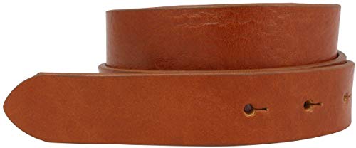 BELTINGER Wechselgürtel aus Vollrindleder ohne Schnalle 3 cm | Druckknopf-Gürtel für Damen Herren 30mm | Leder-Gürtel | Tabac 100cm