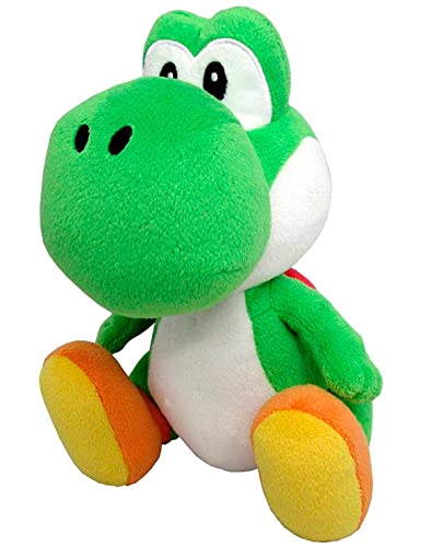 Sanei 75YOS063 Plüschtier, 17 cm Super Mario Brothers Peluche Yoshi Green 17CM, grün, one Size