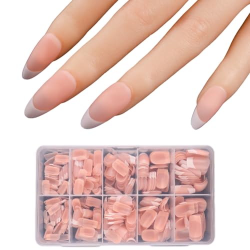 Stilettos Fake Nails 600 Stück Press On French Nails Tips Full Cover Acryl Falses Nails Extensions