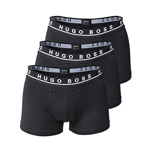 Hugo Boss Herren Boxershorts Unterhosen 10146061 50325403 3er Pack, Wäschegröße:L;Artikel:-001 black1