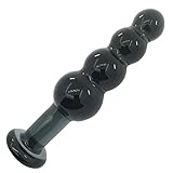 Buttplug Schwarze große Pyrex-Glas-Analperlen, große Kugeln, Kristalldildo, Buttplug, Spiele für Erwachsene, G-Punkt-Sexspielzeug bei Männern, Schwulen