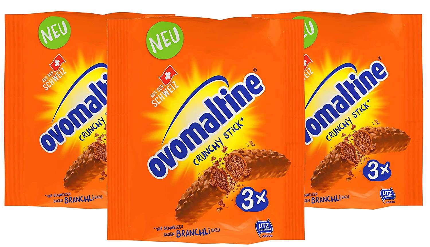 Ovomaltine 3er Pack Crunchy Stick, 3x66g