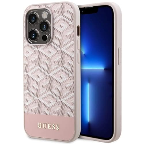 Guess GUHMP14XHGCFSEP Hülle für iPhone 14 Pro Max 6,7" Rosa Hard case GCube Stripes