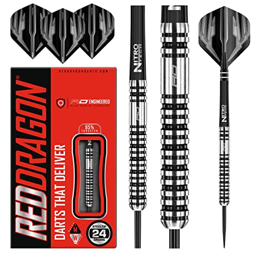 RED DRAGON Dragonfly 3: 24g Tungsten Darts mit Flights und Schäfte