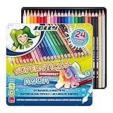 JOLLY Buntstift Supersticks Kinderfest AQUA, 24er-Met.Etui