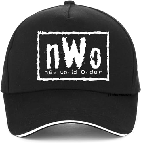 GPMZZMIX Baseballkappe Hiphop Sonnenhut NWO World Order Wrestling Erwachsene Schwarze Kappen für Männer Casual Pride Baseball Cap Männer Unisex verstellbare Snapback-Hüte Gorro Geschenk