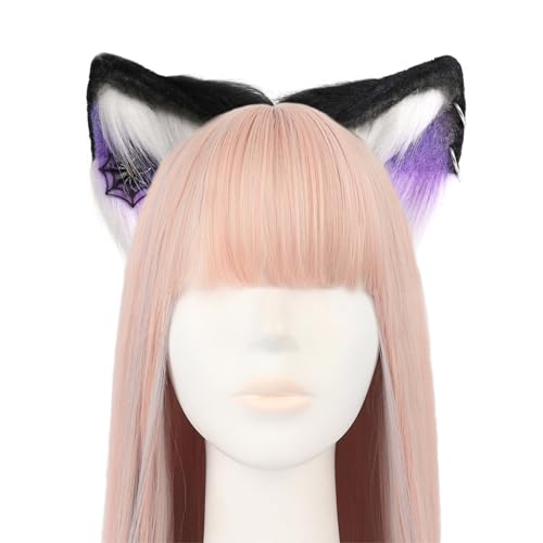 SANRLO Stirnbänder, Haarschmuck für Damen, Katzenohren, Halloween-Stirnband für Damen und Mädchen, tägliches Tragen, Halloween-Party, Kostüm, Cosplay, Haar-Accessoires