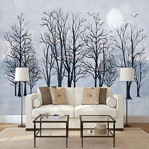 Winterwald Schnee 3D Tapeten Wanddekoration Fototapete Sofas Wohnzimmer Wandbild Schlafzimmer-300cm×210cm