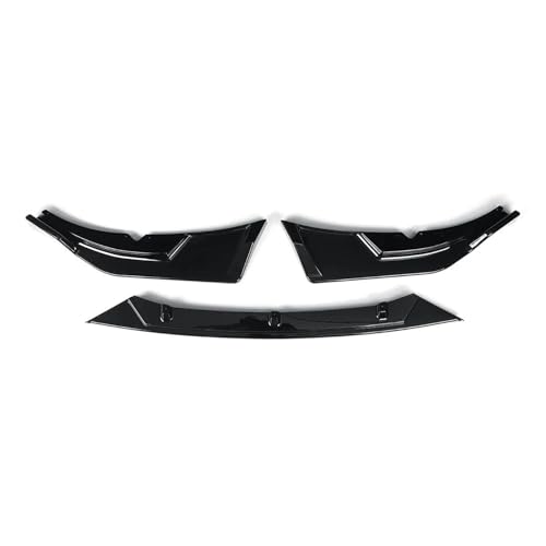 Frontspoiler Lippe Für Jaguar Für XE 2020-2021 Schwarz/Carbon Fiber Auto Front Stoßstange Spoiler Lip Protector Kinn Splitter Deflektor Lip Guard Trim Frontstoßstange Spoiler(Glossy Black)