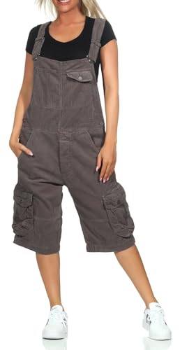 Jet Lag Damen kurze Latzhose Cord Cargo Shorts T03 Tornado XXL