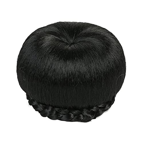 Haarknoten Party Hochzeit Tanzen Frisuren Haarschmuck Geflochtener Haarknoten Haarteil Synthetische Hochsteckfrisur Geflochtener Chignon mit eingebauten Kämmen for Frauen Mädchen Haarschmuck Damen (C