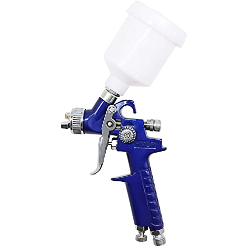 ANCLLO 1,0 mm Mini HVLP Air Spray Gun Airbrush Kit Touch Up Paint Sprayer Schwerkraftzufuhr Air Brush Set Auto Painting für Spot Repair