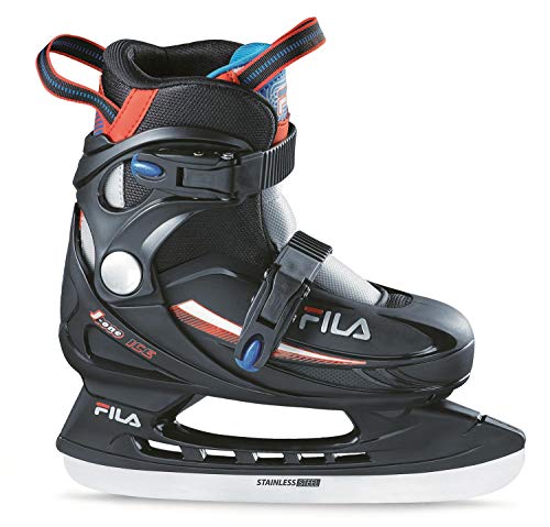 FILA Kinder J-ONE Ice HR Schlittschuhe, schwarz/Rot/Blau, M/31-35