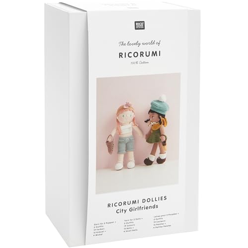 Rico Design Ricorumi Dollies City Girlfriend 19 Farben Nadelstärke 3,0-4,0 Häkelset Häkelgarn Häkeln