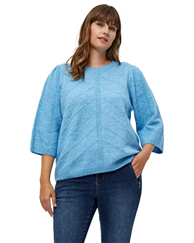 Peppercorn Lenore 3/4 Ärmel Pullover Kurve Pullover Damen In Blau Herbst Pulli Damen Größe 44