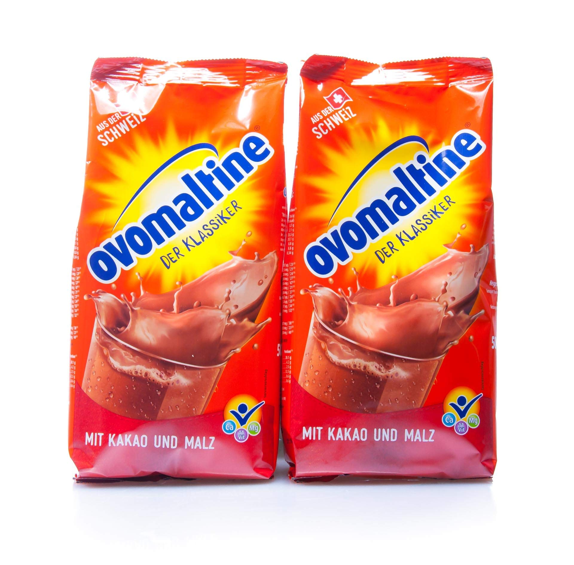 Ovomaltine Tägliche Energie mit Malz und Kakao, Nachfüllbeutel, 500 g, 3er Pack