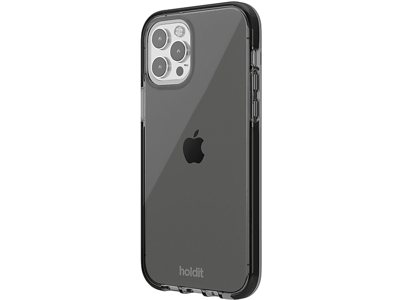 HOLDIT Seethru, Bookcover, Apple, iPhone 12 / Pro, Black