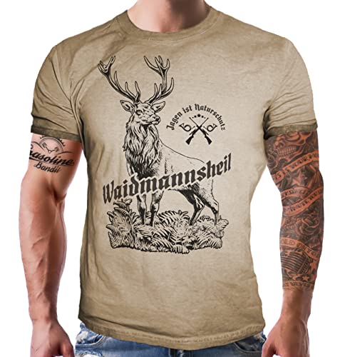 Jäger T-Shirt: Waidmannsheil - Jagen ist Naturschutz 4XL