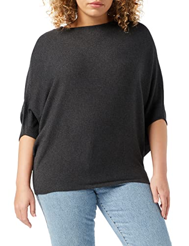 JdY Damen JDYNEW Behave BATSLEEVE KNT NOOS Pullover, Dark Grey Melange/Detail:Melange, M