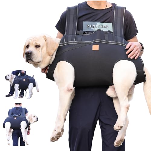 Dog Harness Backpack for Large Dogs, Full Body Sling with Handle, Rehabilitation Carrier for Stairs/Cars, Old Joint Injuries, Arthritis, Hind Leg Support