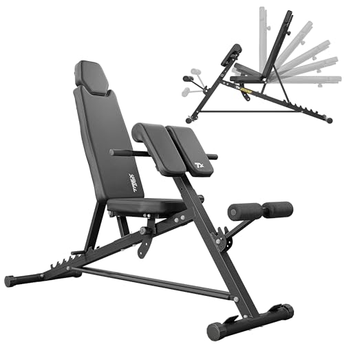 TREX SPORT TX-200B Multifunktions Hantelbank | Trainingsbank für Ganzkörper-Workout | Rückentrainer für zuhause | bis 250 kg