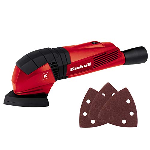 Einhell Deltaschleifer TC-DS 19 (190W, 20000 1/min Schwingzahl, ergonomischer Softgriff, Extreme Fix, Staubabsaugadapter, inkl. 3 Stück Schleifpapier)