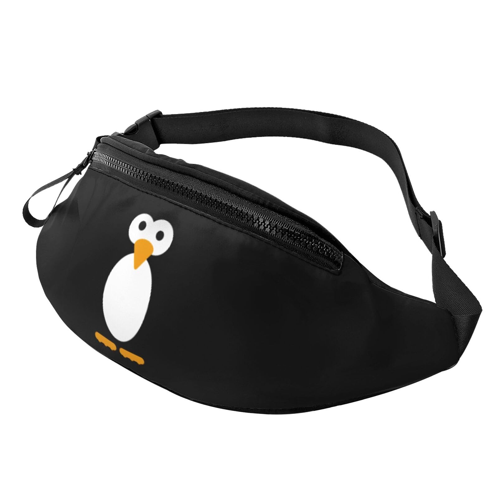 HSJFS Modische Hüfttasche mit schönem Blumendruck, verstellbare Hüfttasche, lässige Brusttasche, Süßer Pinguin, Einheitsgröße