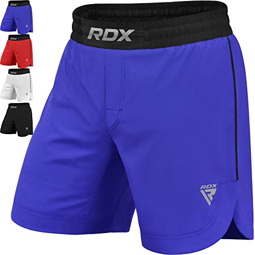 RDX Sporthose Herren Kurz, MMA Shorts Kampfsport Boxen Trainingshose Männer, Kickboxen Muay Thai Grappling Boxhose Sparring, Freefight Martial Arts Kampfshorts Fitness Laufhose Jogginghose Schwarz