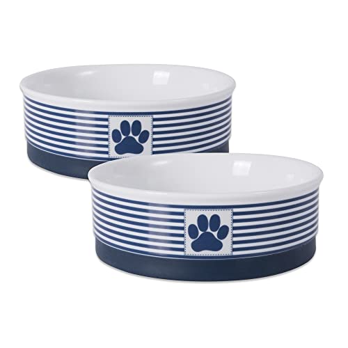 Bone Dry DII Keramik Pet Schüssel für Futter & Wasser, mit rutschhemmenden Silikon Rand für kleine, mittlere, große Hunde und Katzen
