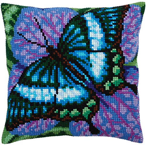 Collection D'Art CD5312 Kreuzstichkissen-Kit, Volatic Turquoise, 40 x 40cm