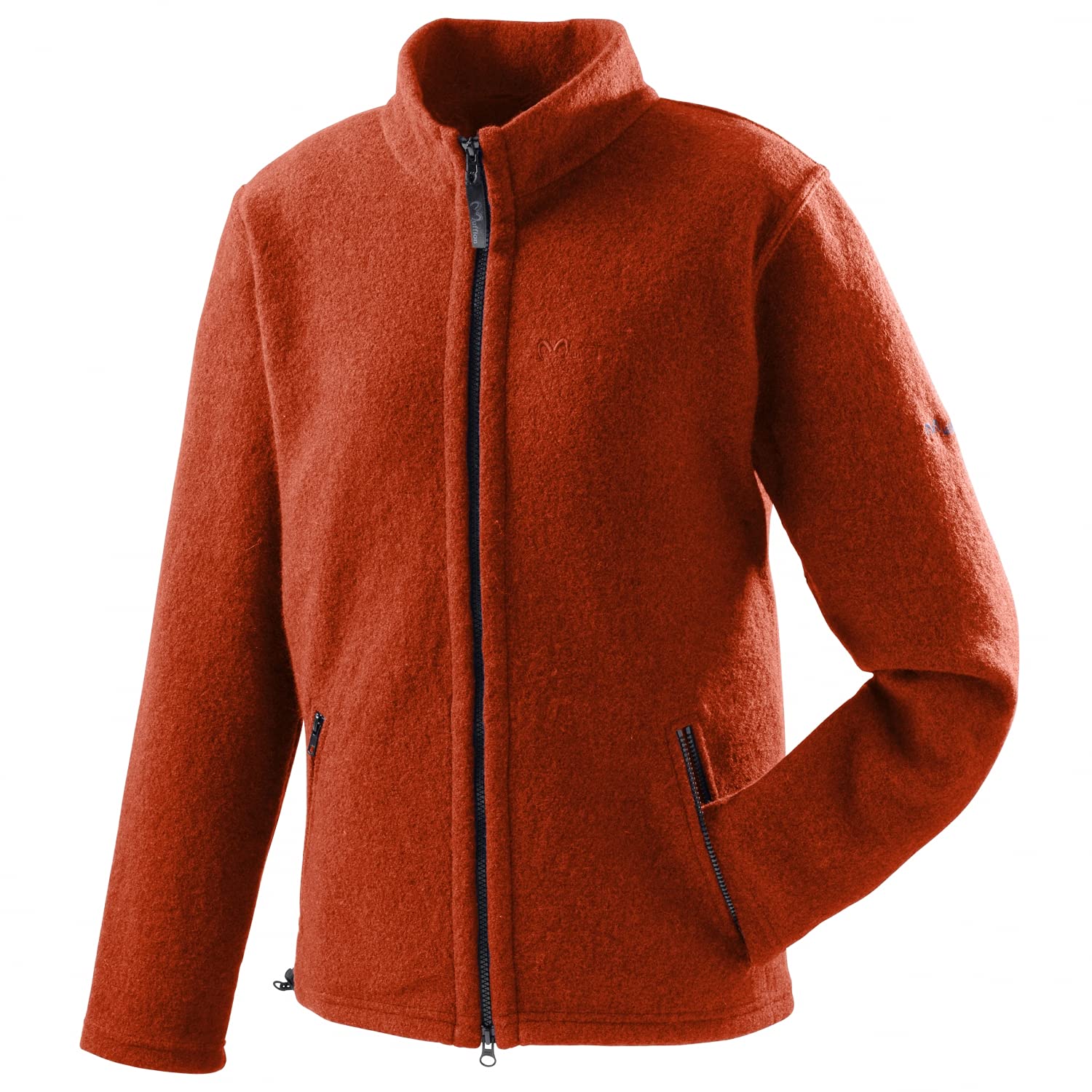 Mufflon Herren Wolljacke Mu- Jim W100 Stehkragen Terra orange rot - M