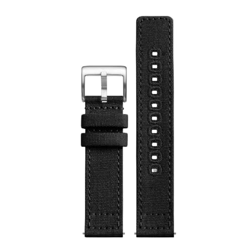 SpaRcz Armband Canvas Nylon Schnellverschluss mit Nadelschnalle 18-22mm, Farbe 2, 18mm