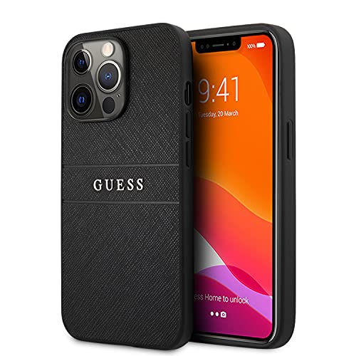 Guess GUHCP13LPSASBBK hülle für iPhone13 Pro / 13 6,1" schwarz Saffiano Strap