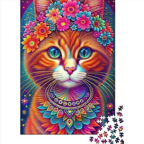 1000-teiliges Puzzle für Erwachsene und Teenager,Fantasie-Katze,Holzpuzzle für Erwachsene und Teenager von Jigsaw Puzzles für Erwachsene,Lernspiel,Herausforderungsspielzeug (Größe 29,53x19,69 Zoll)