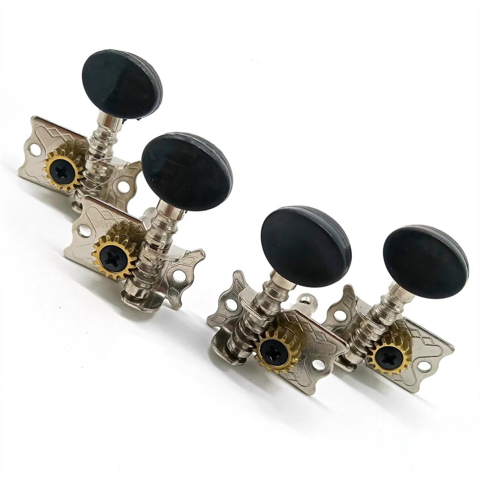 Strings Tuning Pegs Mechaniken Für Gitarre 2R 2L Metall-Tuning-Pin-Tuner-Kopf für 4-saitige Ukulele oder Bass-Teile-Zubehör