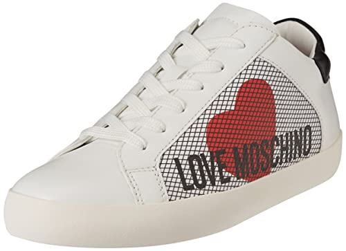 Love Moschino Damen Nuova pre-Collezione Primavera Estate 2022 Gymnastikschuh, Weiß, 36 EU