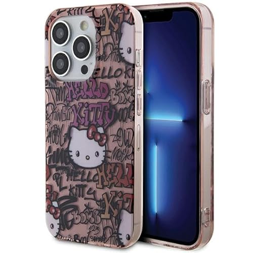 Hello Kitty HKHCP14XHDGPTP Hülle für iPhone 14 Pro Max 6.7" Rosa hardcase IML Tags Graffiti