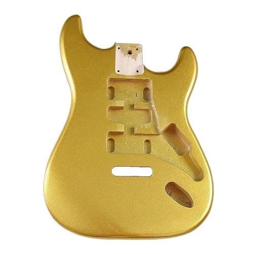 Korpus Für E-Gitarre Aus Pappelholz, Sunburst-Farbe, Gitarrenzubehör, Gitarren-Fass-Korpus, Hochglanz-Finish (Color : 28 Champagne gold)