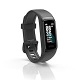 Hama Fitness-Tracker 3910, IP68 wasserdicht (Sport-Uhr mit 1,05" Full-Touch-LCD-Display, Fitness-Uhr mit Schrittzähler, Pulsmesser, Schlafanalyse, Kalorienzähler-Fitness-Armband, 6 Tage Akku) schwarz