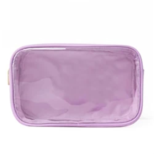 Transparenter Kulturbeutel Durchsichtiger Reise-Aufbewahrungs-Organizer, Make-up-Kosmetiktasche, transparenter, wasserdichter Kulturbeutel(Color:Purple,Size:S)