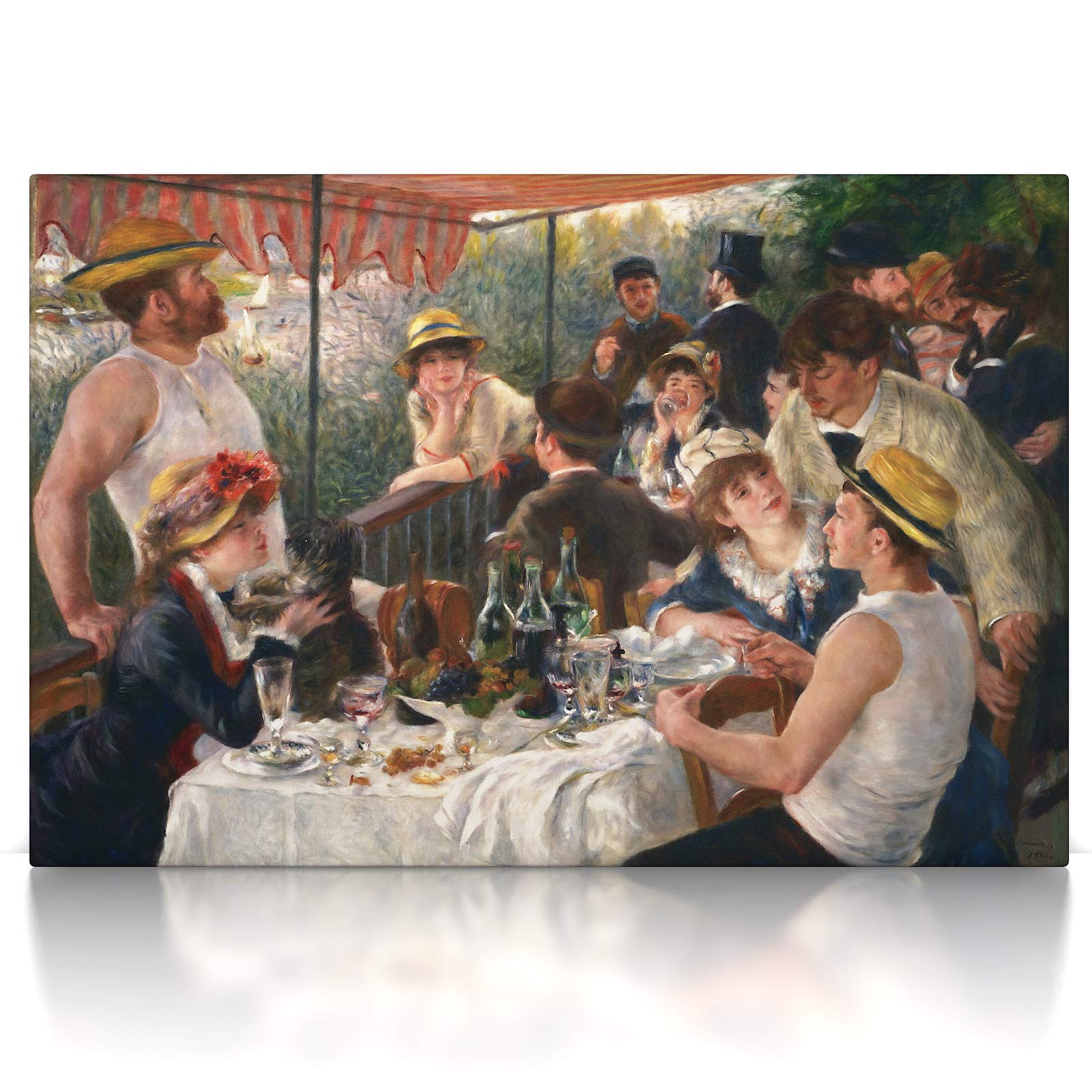 CanvasArts Frühstück der Ruderer - Pierre-Auguste Renoir - Leinwand Bild auf Keilrahmen (100 x 70 cm, Leinwand auf Keilrahmen)