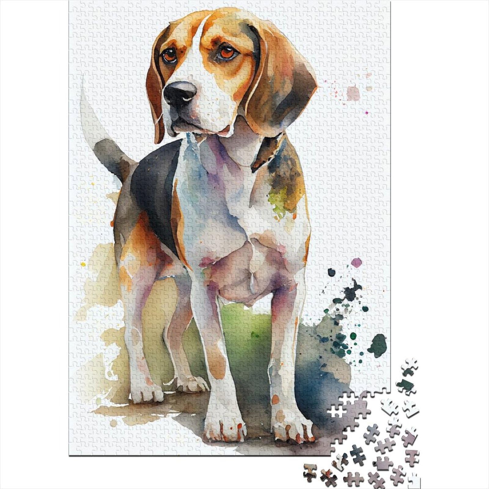 1000-teiliges Puzzle für Erwachsene, Beagle-Hunde, Holzpuzzle für Teenager, entspannendes geistiges Lernspielzeug, 75 x 50 cm