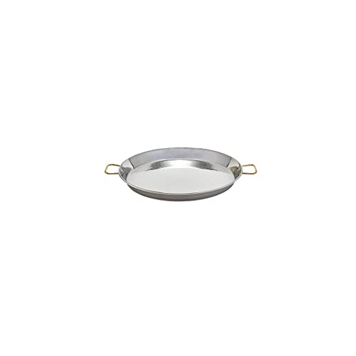 Garcima SS-22GLD Paella-Pfanne, Edelstahl, 55 cm, Silber